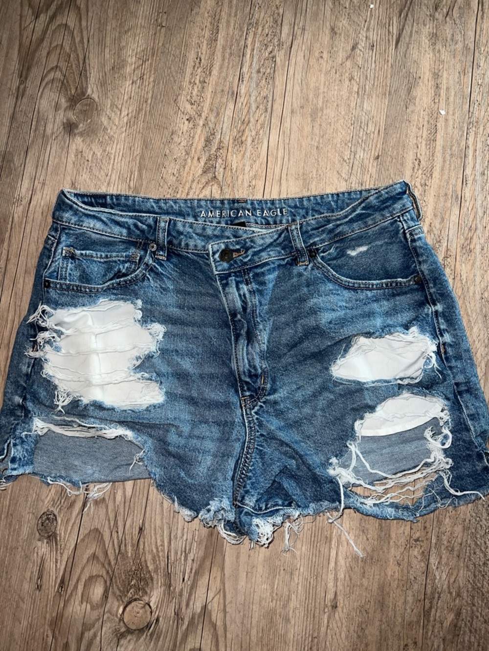 American Eagle Outfitters Medium Blue Denim Jeans with Copper Stitching